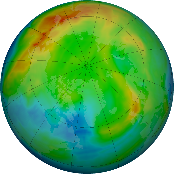 Arctic ozone map for 11 December 2014